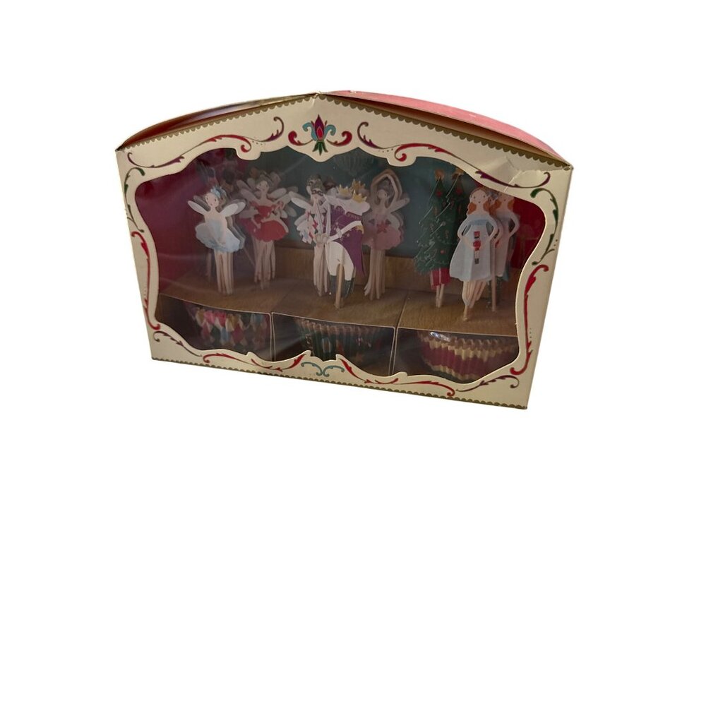 Meri Meri Cupcake Liners Toppers Nutcracker Christmas Party